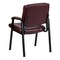 Emma and Oliver Faux Leather Executive Reception Chair with Powder Coated Frame